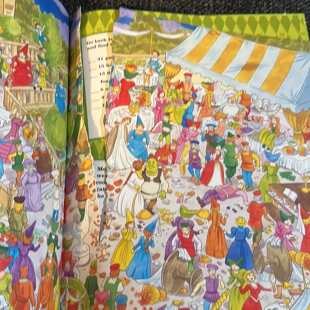 Rare HTF Shrek 2 Look and Find 2004 Hardcover Search Activity Book DreamWorks